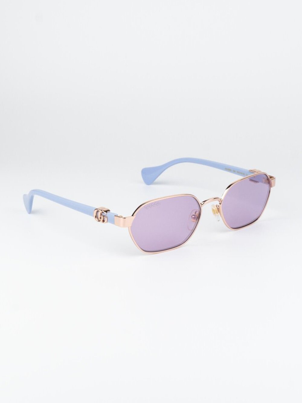 Gucci Women Sunglasses Rose Gold Lilac Oval GG1593S 004 NEW AUTHENTIC - Picture 4 of 13